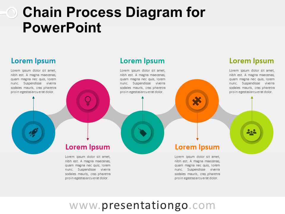 Free Chain Process Diagram for PowerPoint