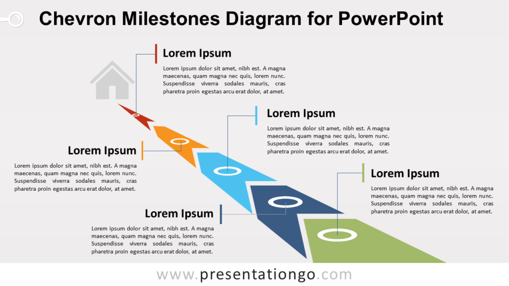 Free Chevron Milestones PowerPoint Diagram