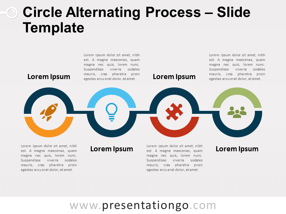 Free Circle Alternating Process for PowerPoint