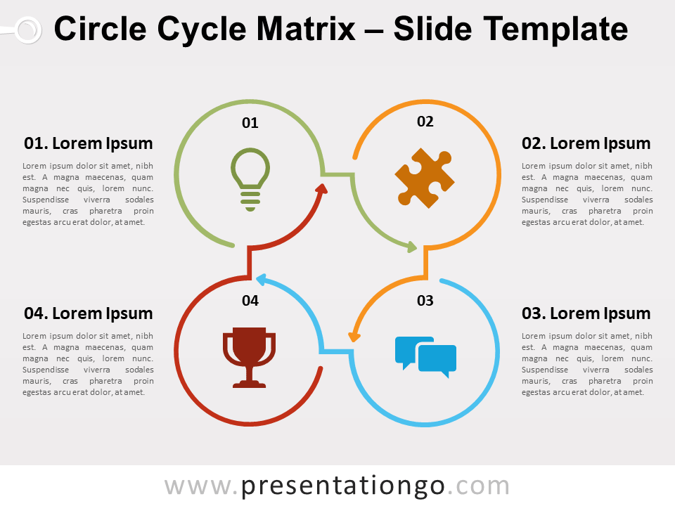 Free Circle Cycle Matrix for PowerPoint