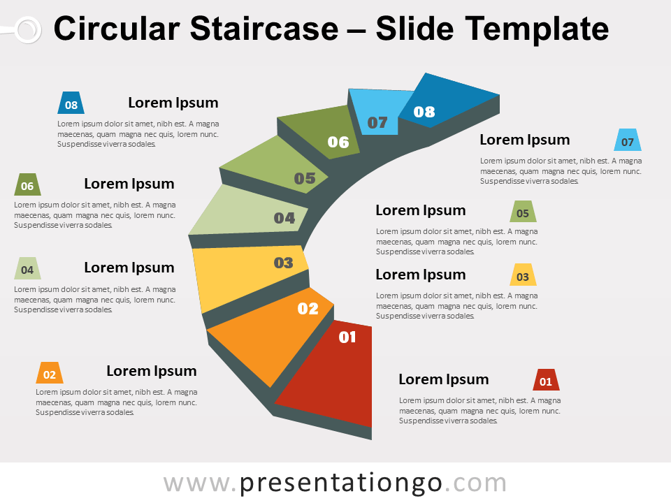 Free Circular Staircase for PowerPoint