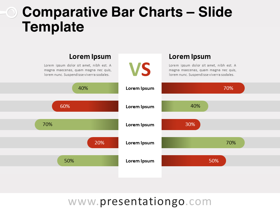 Free Comparative Bar Charts for PowerPoint