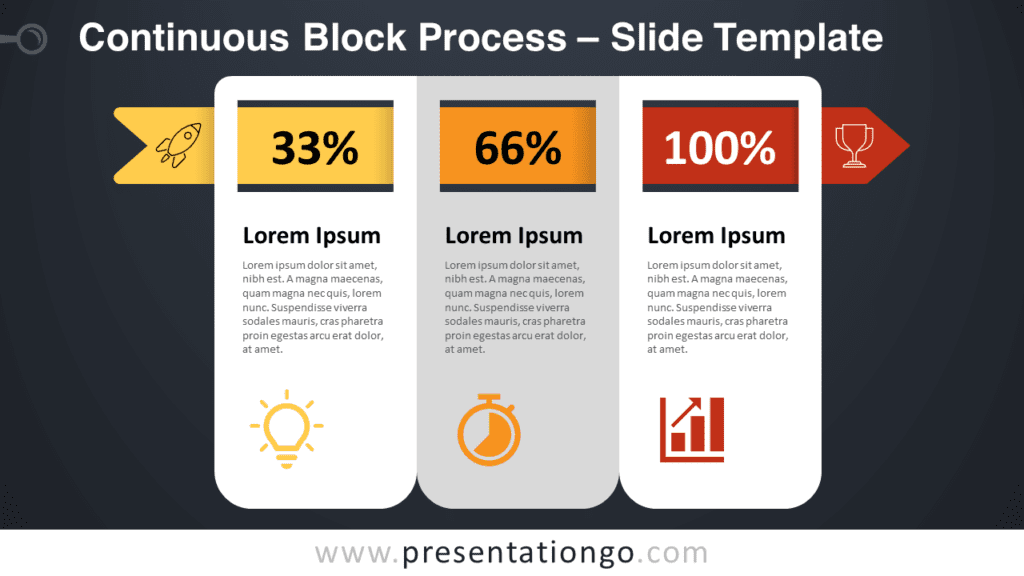 Free Continuous Block Process Graphics for PowerPoint and Google Slides