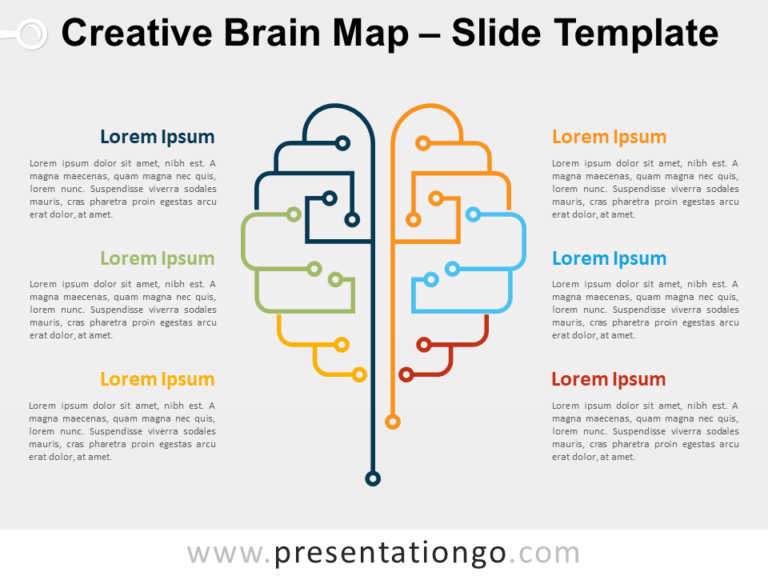 Free Creative Brain Map PowerPoint Diagram