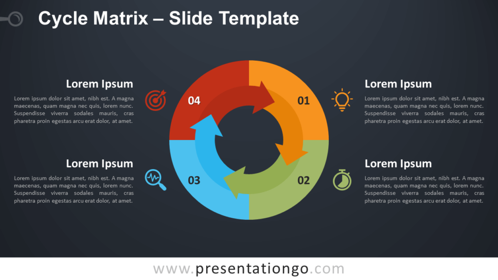 Free Cycle Matrix Diagram for PowerPoint and Google Slides