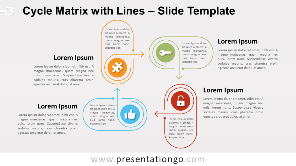 Free Cycle Matrix Lines for PowerPoint and Google Slides