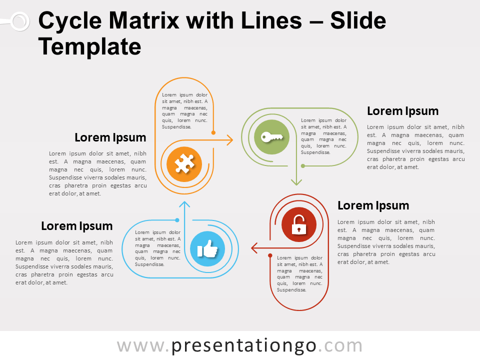 Free Cycle Matrix Lines for PowerPoint