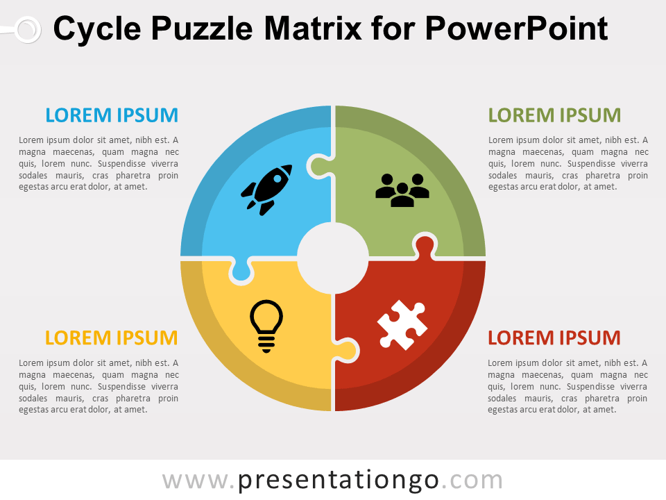 Free Cycle Puzzle Matrix for PowerPoint