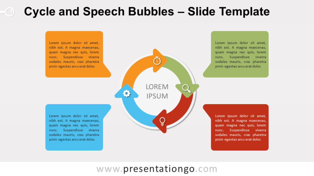 Free Cycle Speech Bubbles for PowerPoint and Google Slides