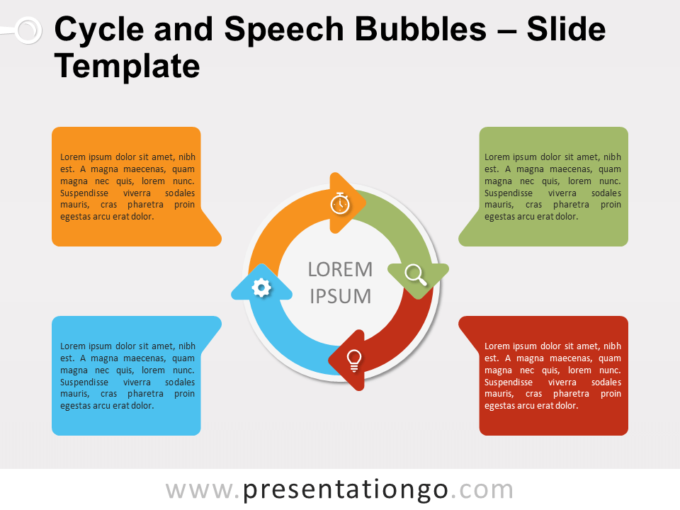 Free Cycle Speech Bubbles for PowerPoint