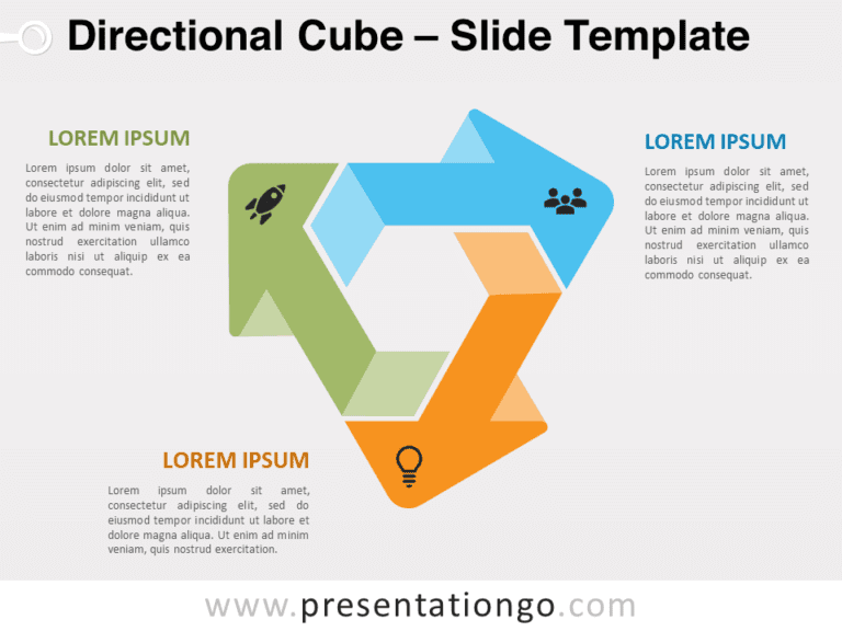 Cubo Direccional Grafis Gratis Para PowerPoint Y Google Slides
