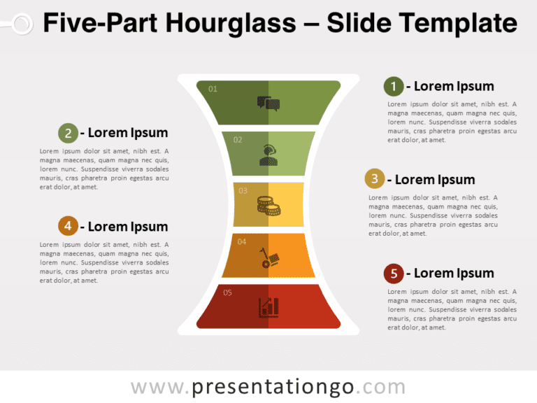 Free Five-Part Hourglass for PowerPoint