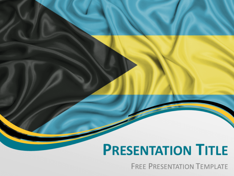 Free Bahamas Flag PowerPoint Template