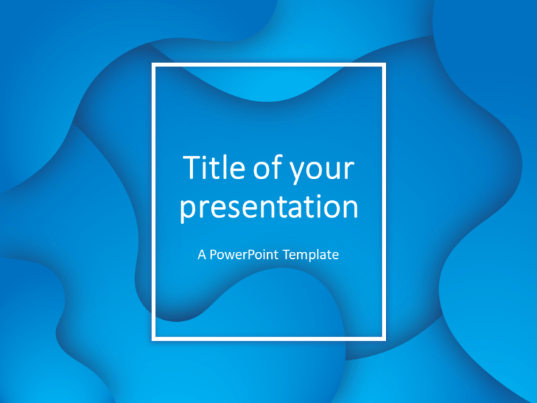 Free Fluids PowerPoint Template (Blue)