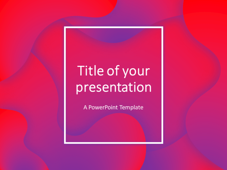 Free Fluids PowerPoint Template (Pink-Purple)