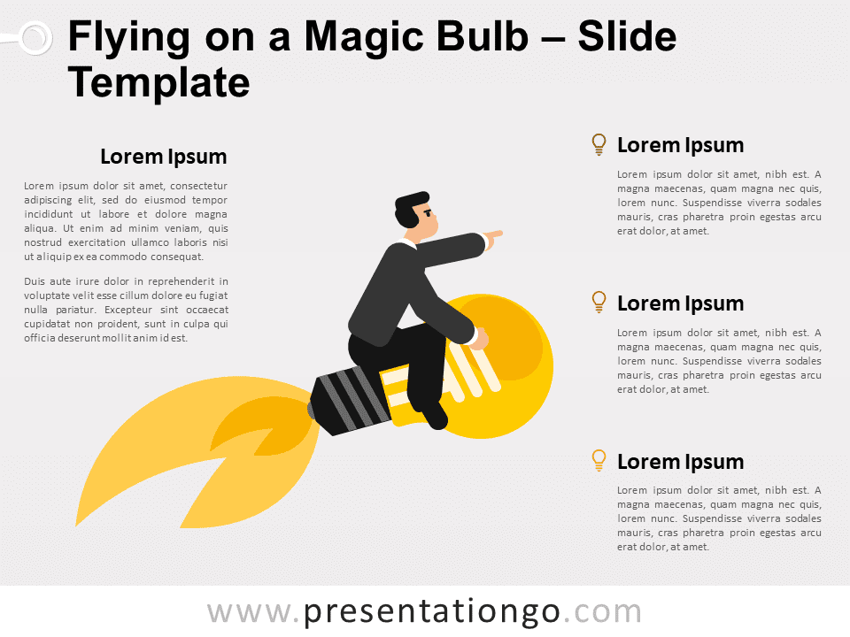 Free Flying on a Magic Bulb for PowerPoint