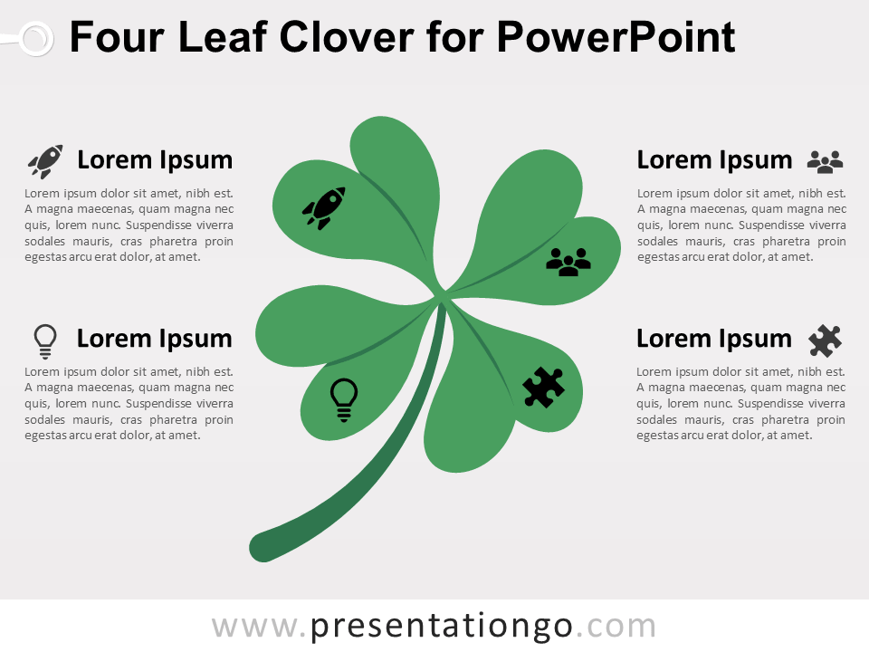 Free Four-Leaf Clover for PowerPoint