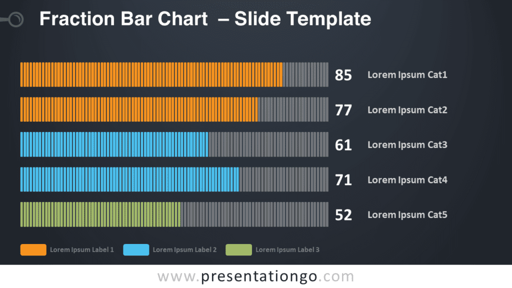 Free Fraction Bar Chart Graphics for PowerPoint and Google Slides