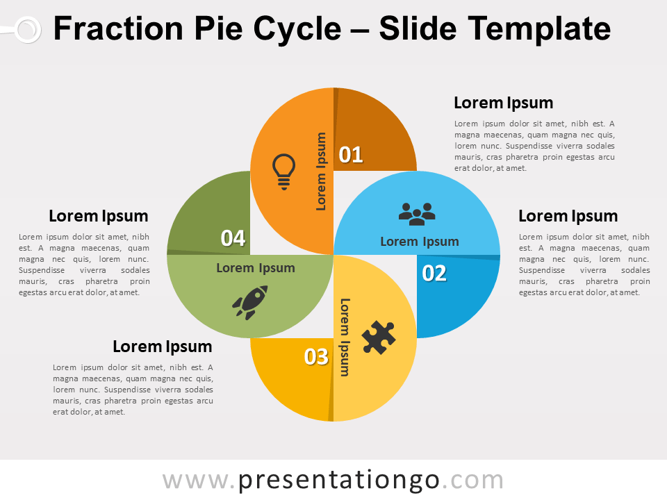 Free Fraction Pie Cycle for PowerPoint