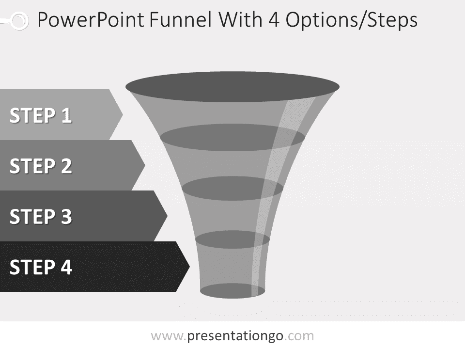 Free editable gray PowerPoint funnel