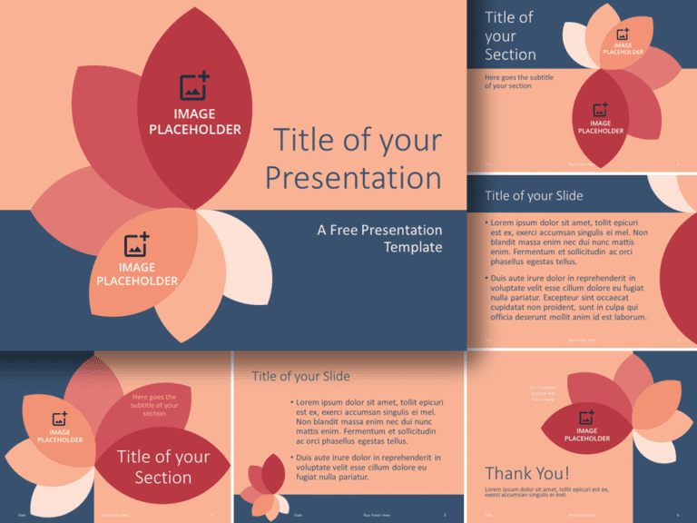 Free Geometric Flower Template for PowerPoint and Google Slides