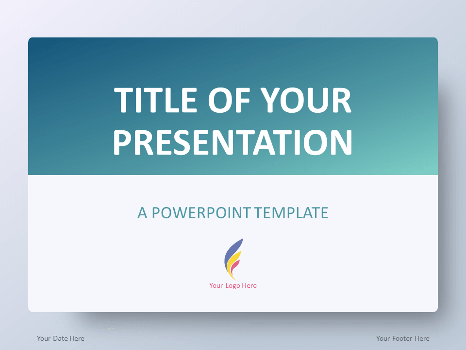 Free Gradient Aqua Splash PowerPoint Template
