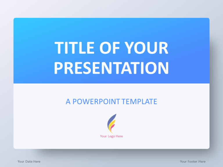 Free Gradient Blue PowerPoint Template