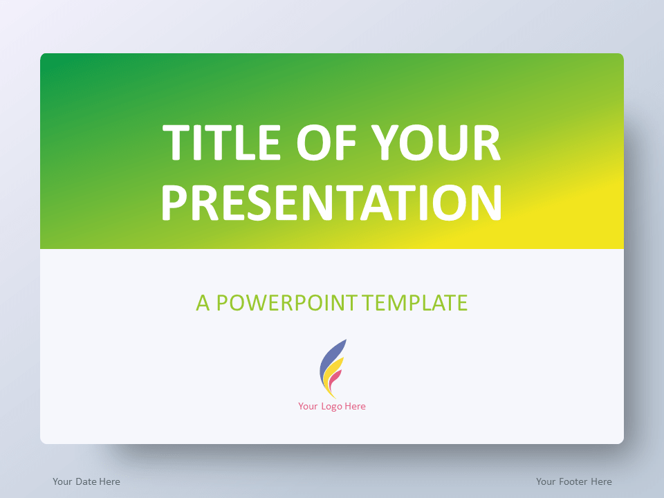 Free Gradient Green PowerPoint Template