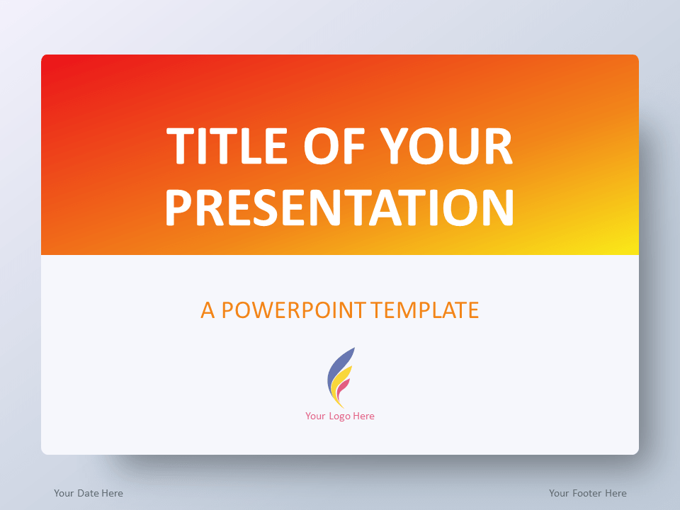 Free Gradient Orange PowerPoint Template