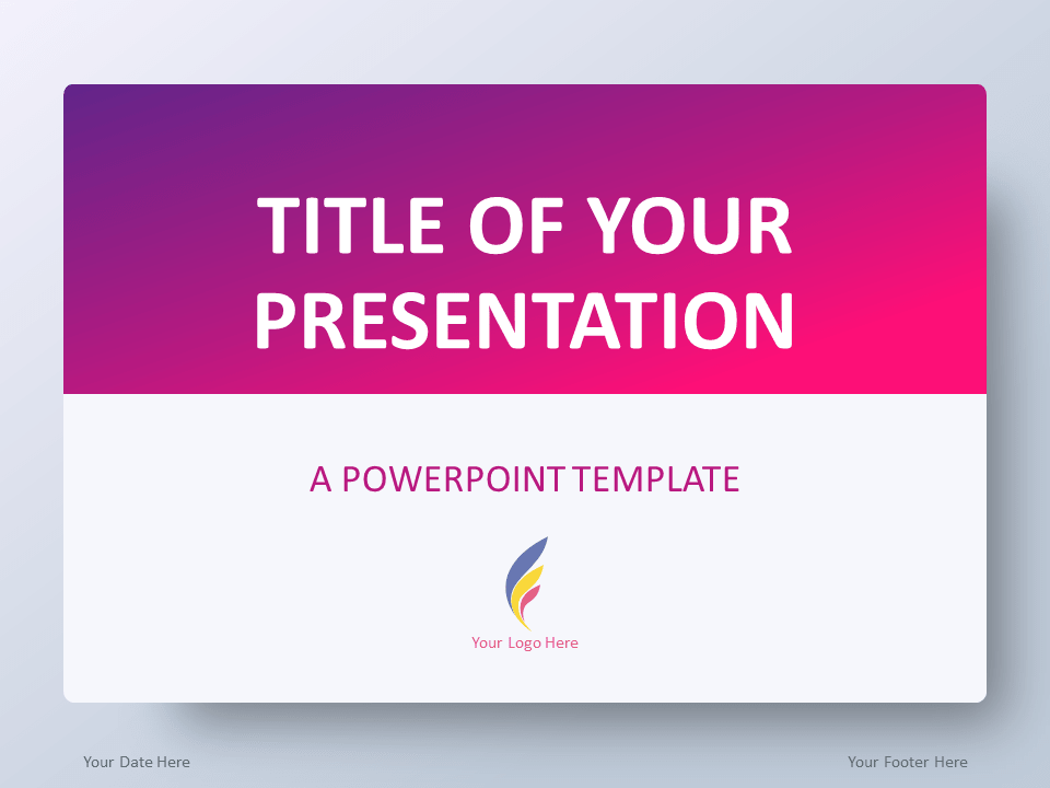 Free Gradient Pink PowerPoint Template