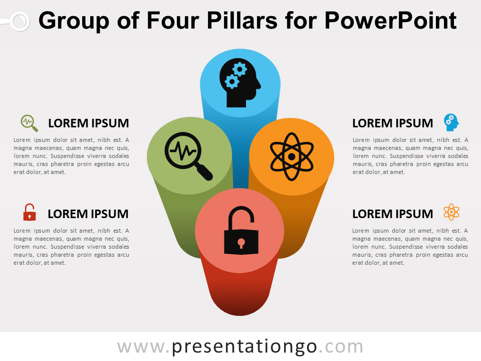 Free Group of Four Pillars for PowerPoint