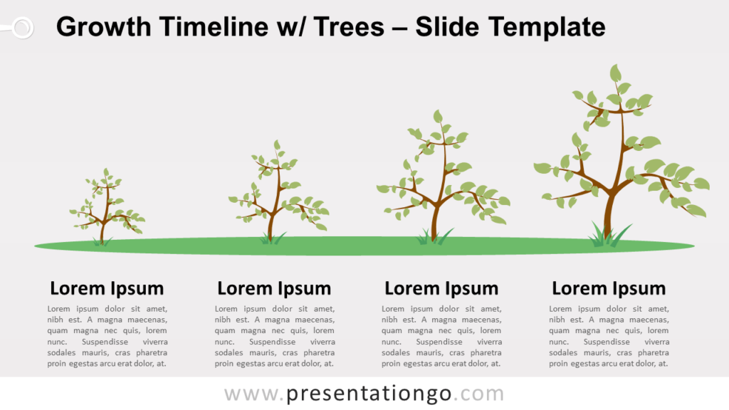 Free Growth Timeline with Trees for PowerPoint and Google Slides