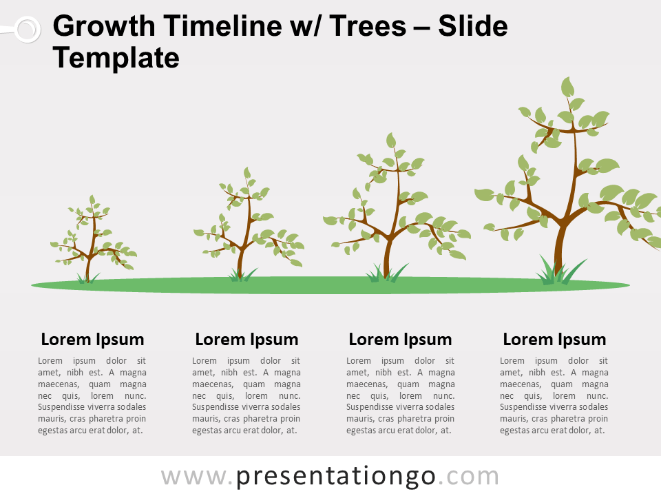 Free Growth Timeline with Trees PowerPoint Template