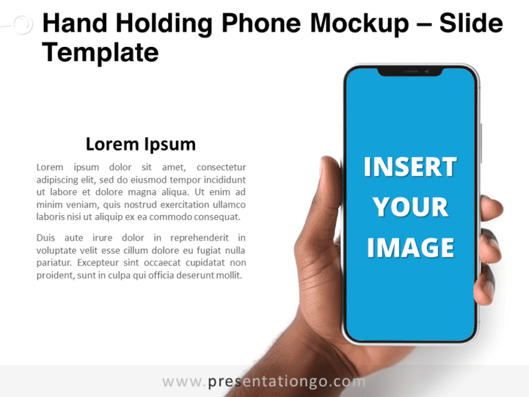 Hand Holding Phone Free Mockup for PowerPoint