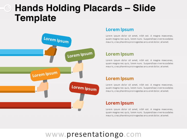 Free Hands Holding Placards for PowerPoint