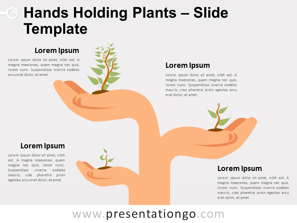 Free Hands Holding Plants for PowerPoint