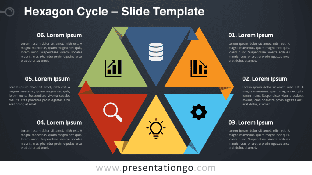 Free Hexagon Cycle Diagram for PowerPoint and Google Slides
