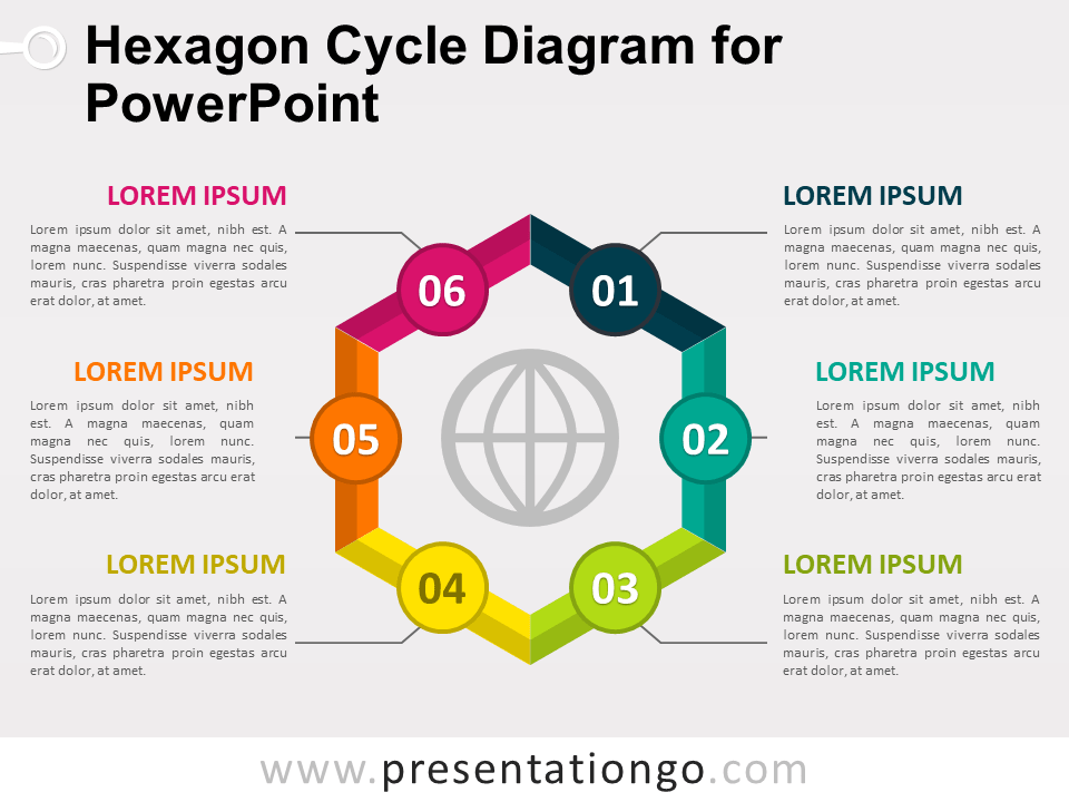 Free Hexagon Cycle Diagram for PowerPoint