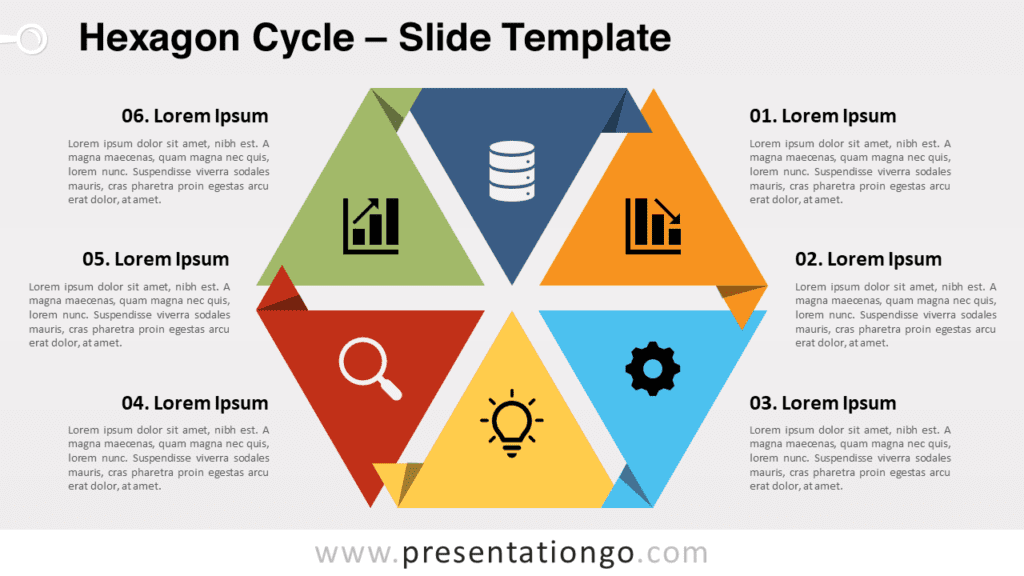 Free Hexagon Cycle for PowerPoint and Google Slides