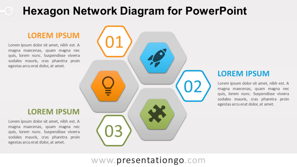 Free Hexagon Network for PowerPoint