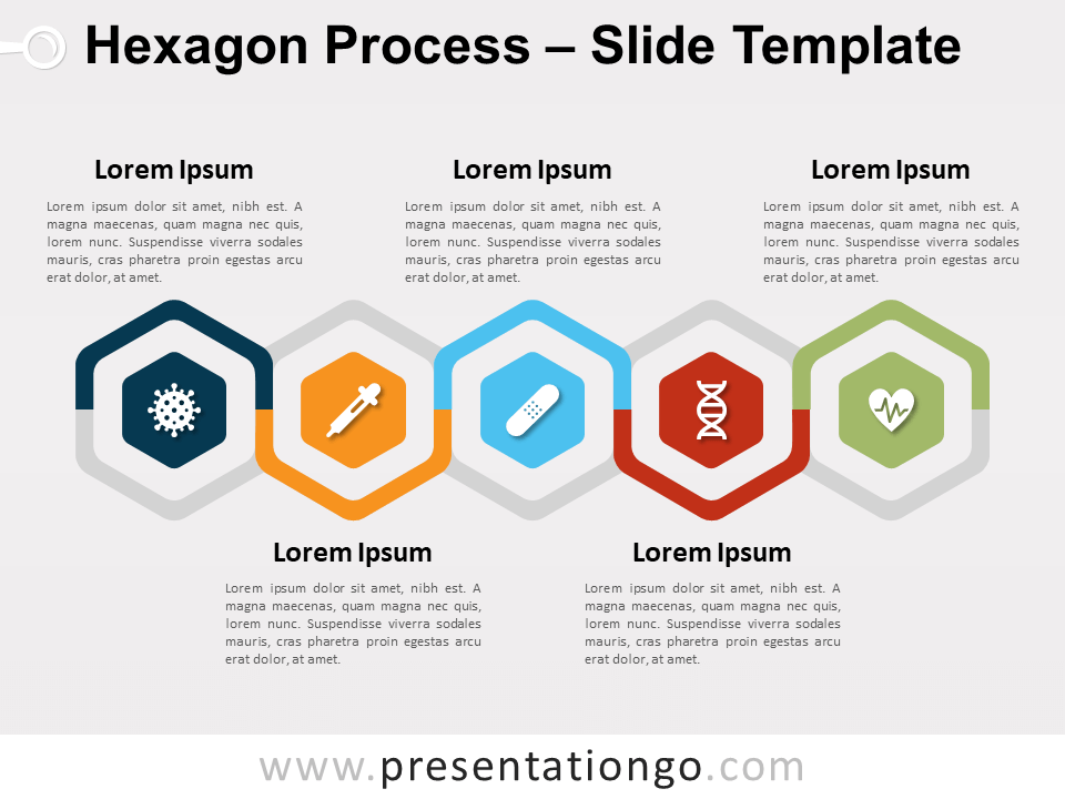 Free Hexagon Process for PowerPoint