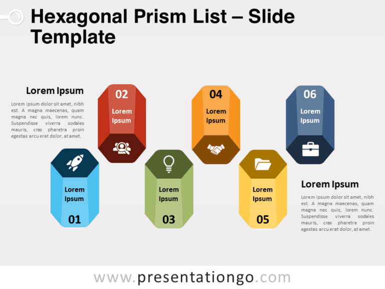 Free Hexagonal Prism List for PowerPoint