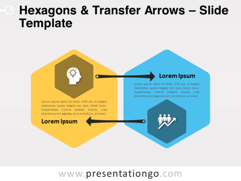 Free Hexagons & Transfer Arrows for PowerPoint
