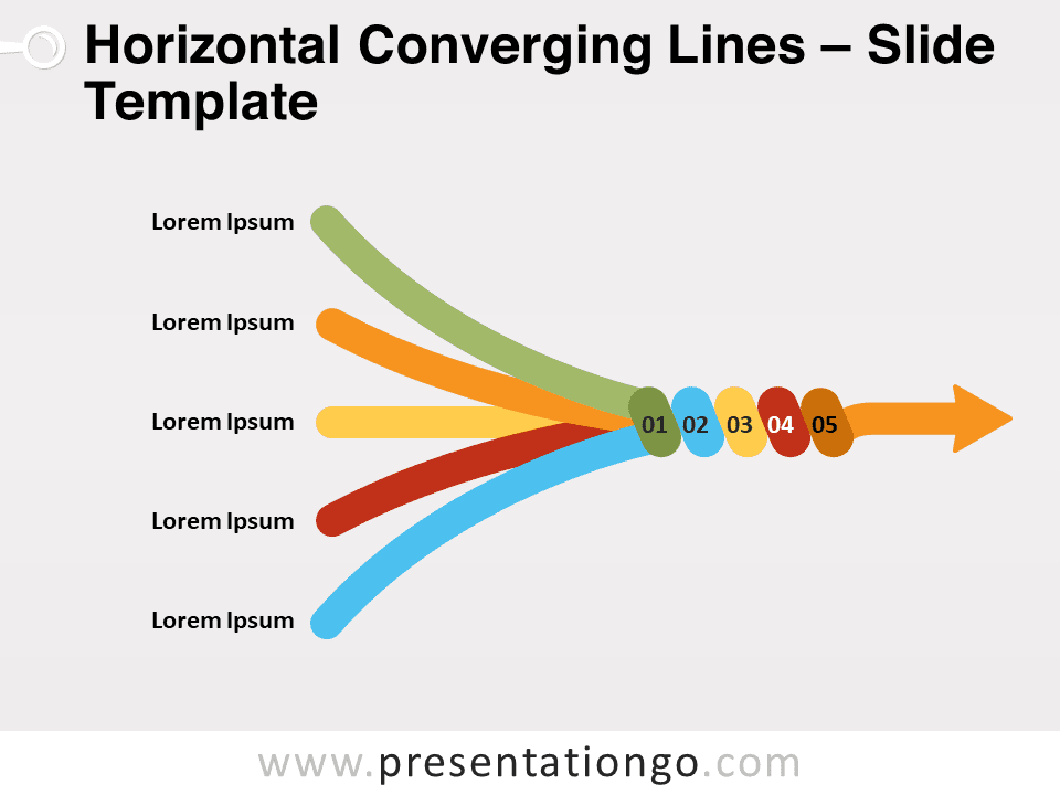 Free Horizontal Converging Lines for PowerPoint