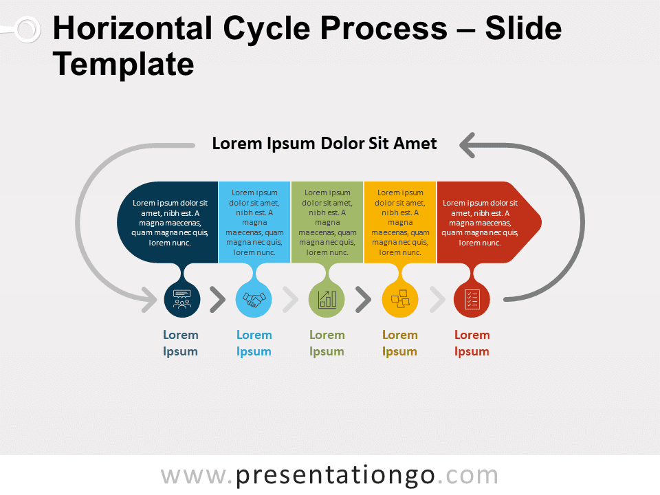 Free Horizontal Cycle Process for PowerPoint