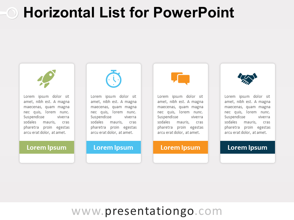 Free Horizontal List for PowerPoint
