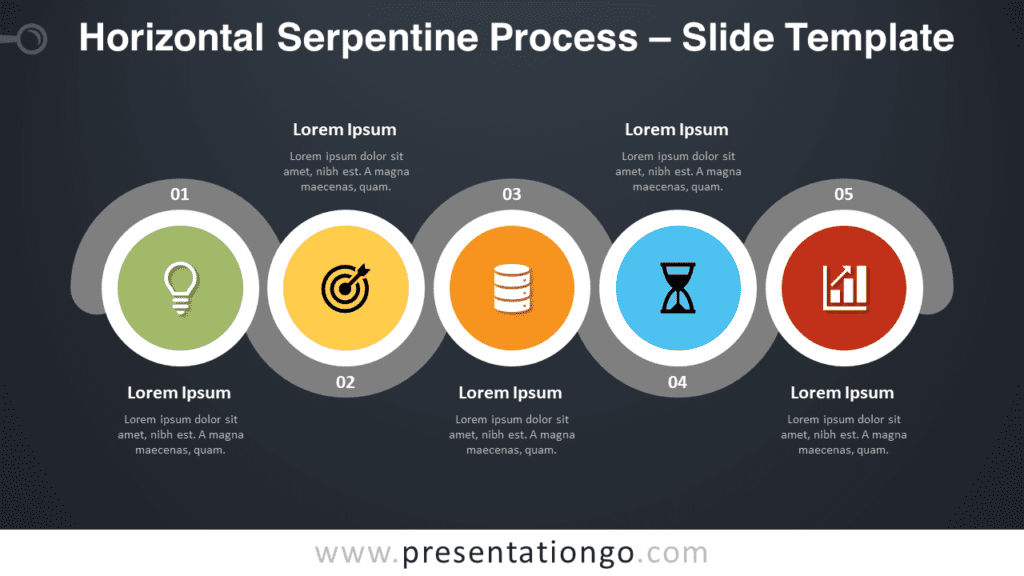 Free Horizontal Serpentine Process Graphics for PowerPoint and Google Slides