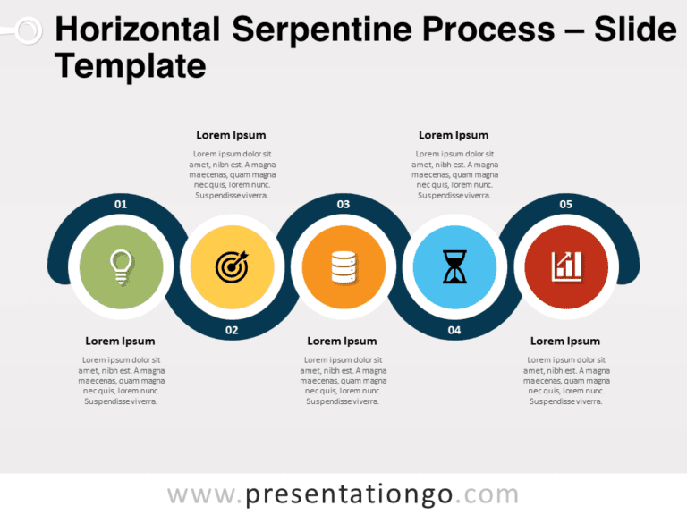 Free Horizontal Serpentine Process for PowerPoint