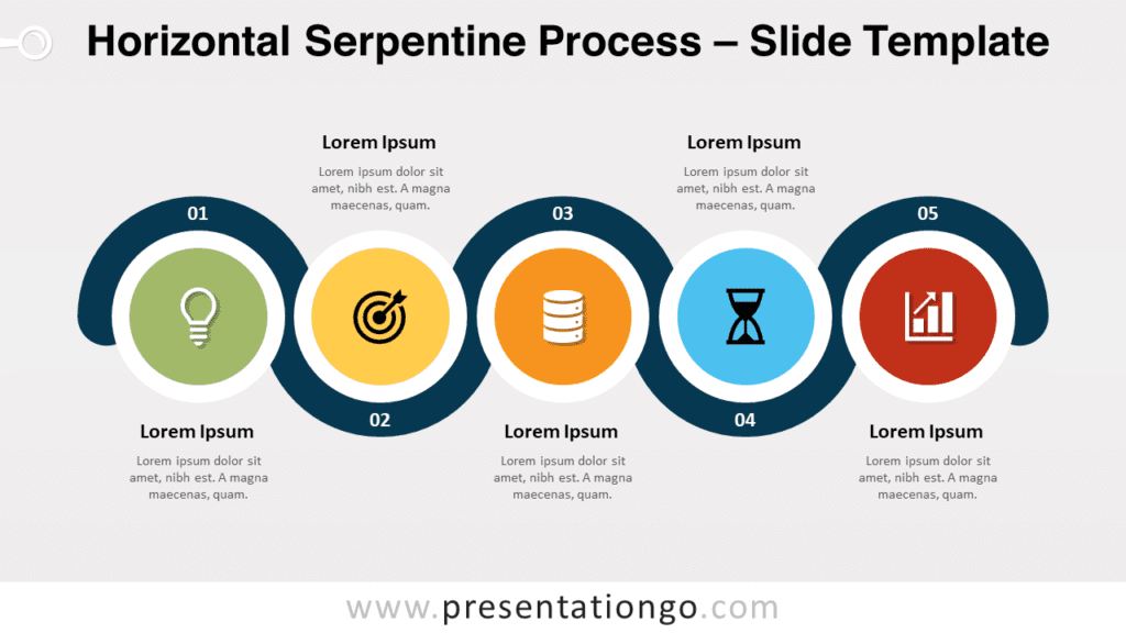 Free Horizontal Serpentine Process for PowerPoint and Google Slides