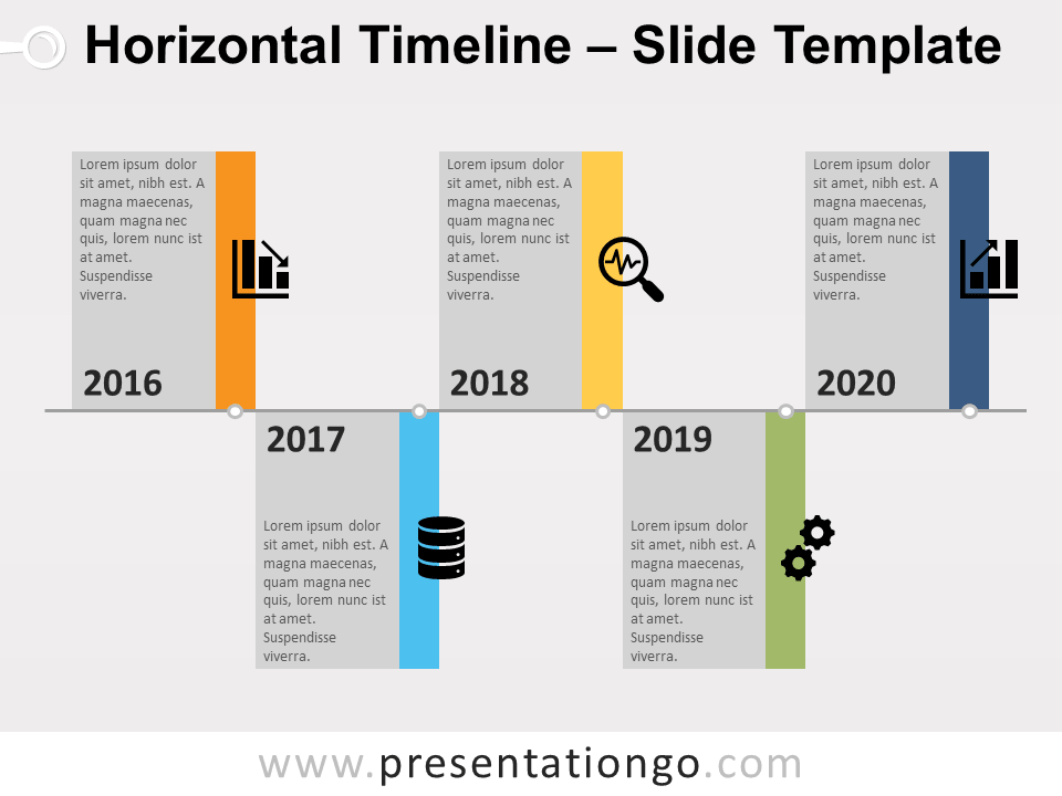 Free Horizontal Timeline for PowerPoint